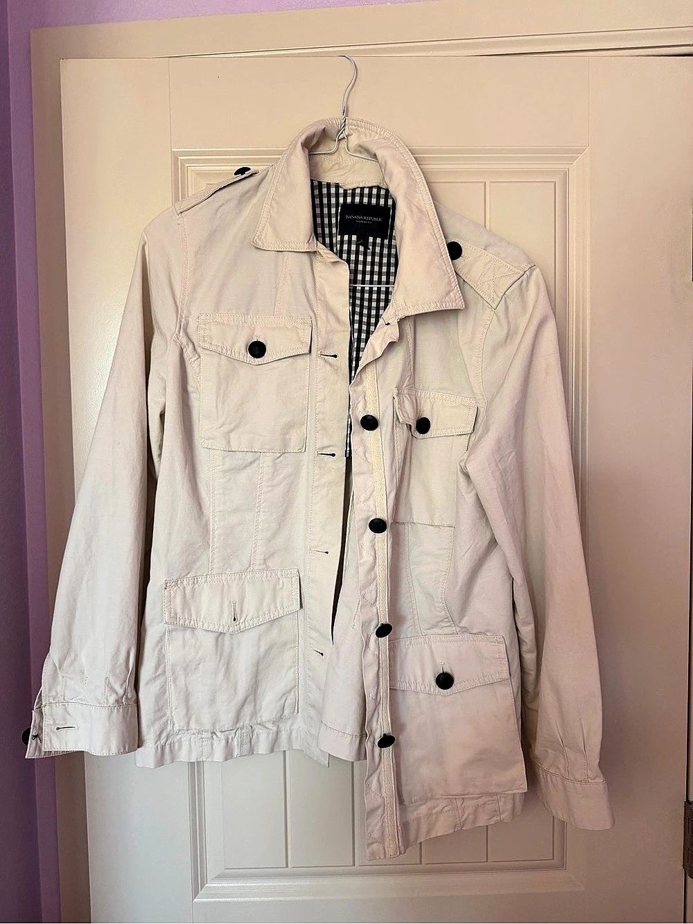 Banana Republic Utility Jacket in White Like New